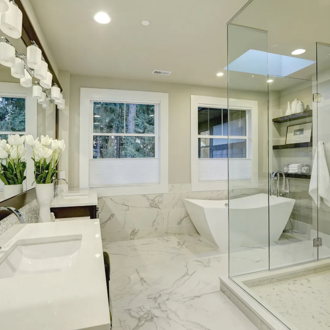 Clean, updated bathroom ready for a listing