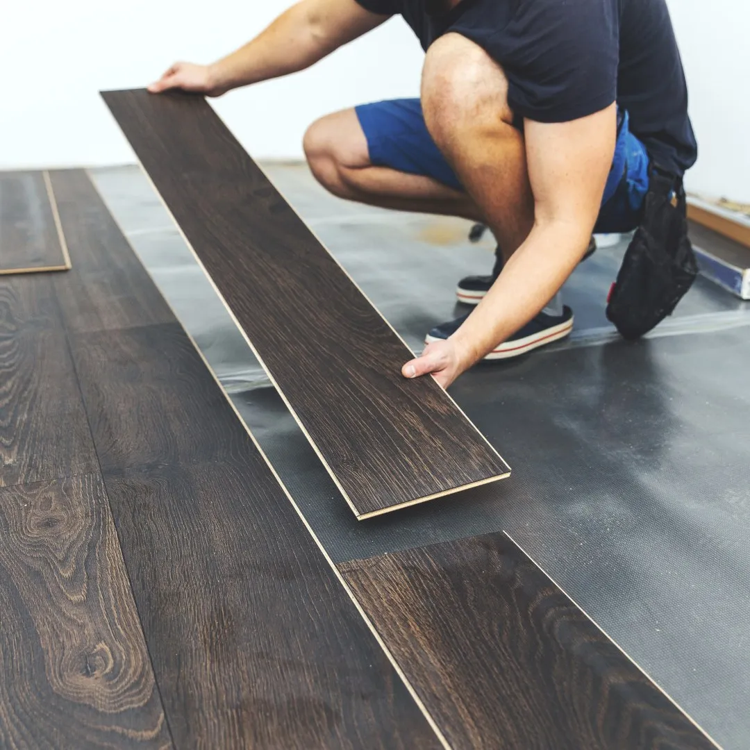 Installing dark vinyl plank flooring